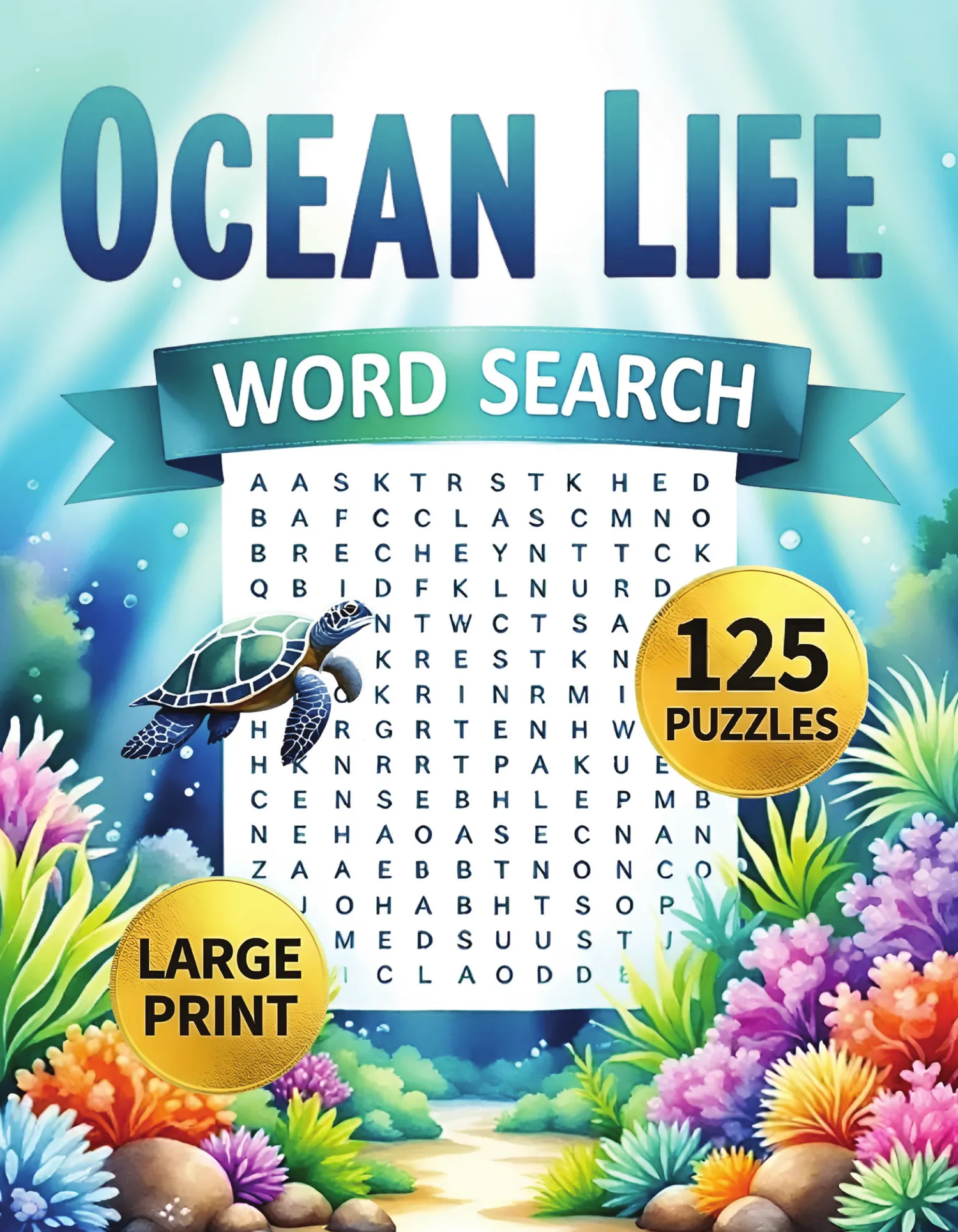 Ocean Life Word Search cover