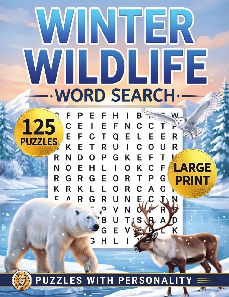 Winter Wildlife Word Search cover